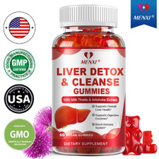 Liver Cleanse  Detox Gummies Liver Support Milk Thistle Dandelion Root Zinc