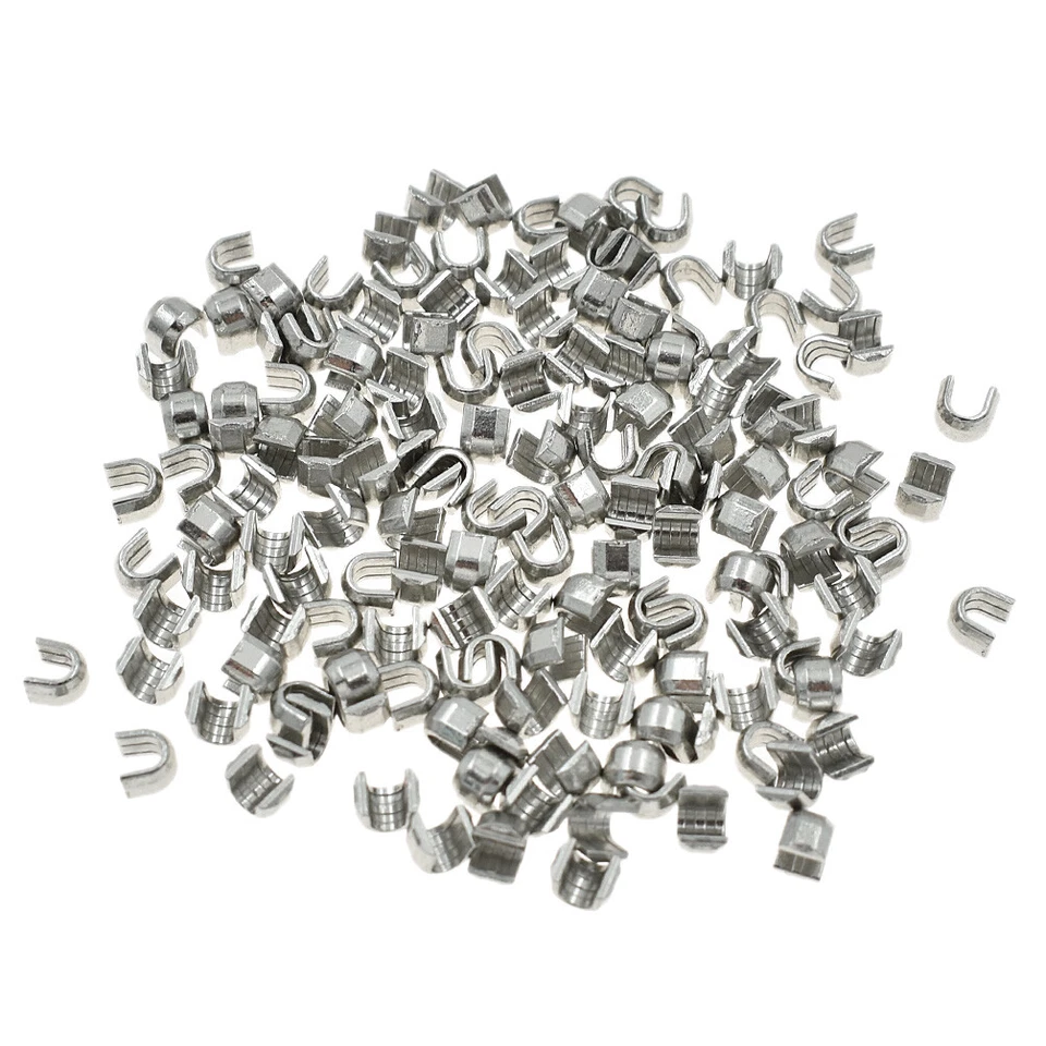 150PCS #5 U-shaped Zipper Stopper Close End Metal Repair Replacement Craft Acc  - Image 2 of 4