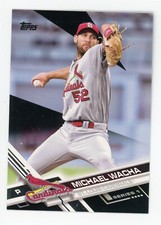 E469 MICHAEL WACHA BLACK 2017 TOPPS SERIES 1 CARDINALS 28/66 RARE #99
