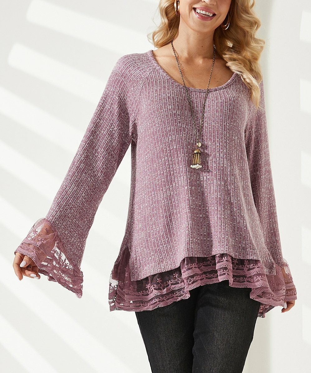 XL NWT Women's Suzanne Betro Lavender Embroidered Mesh Ruffle Hem