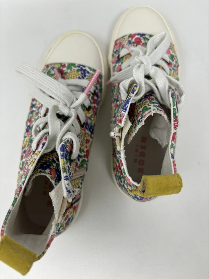 MINI BODEN Multi Flowerbed Zip High Top EU 32 Kids 1 *New Without Box/Damaged* - Image 4 of 4