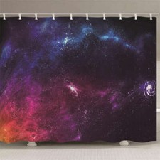 Purple Star Nice Fog 3D Shower Curtain Waterproof Fabric Bathroom Decoration