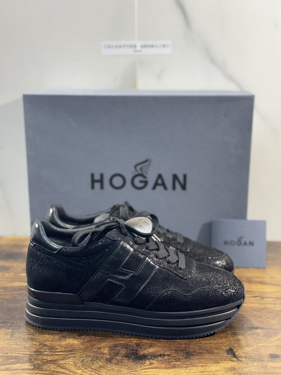 スニーカー Hogan Platform Sneakers With Round Toe Hogan MIDI Platform Sneaker Women Extra Light Black Leather