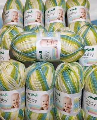 Gründl BabyWolle13X50g( 13×150m)26 HautfreundlichSchadstoffgeprüft Speichelecht 