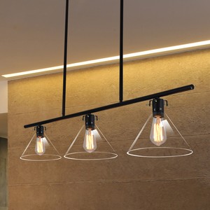 Industrial Clear Glass Pendant Lighting Kitchen Island Chandelier