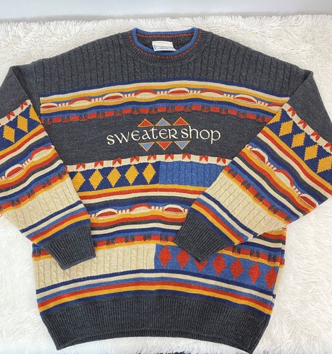 Multicolor Acrylic Pullover Sweater | eBay