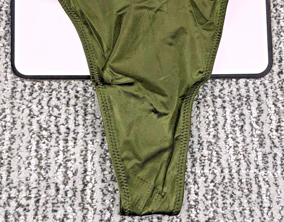 Victoria's Secret Very Sexy NWT XL Green Shine Strap Thong Panty Logo Bling - Image 4 of 4