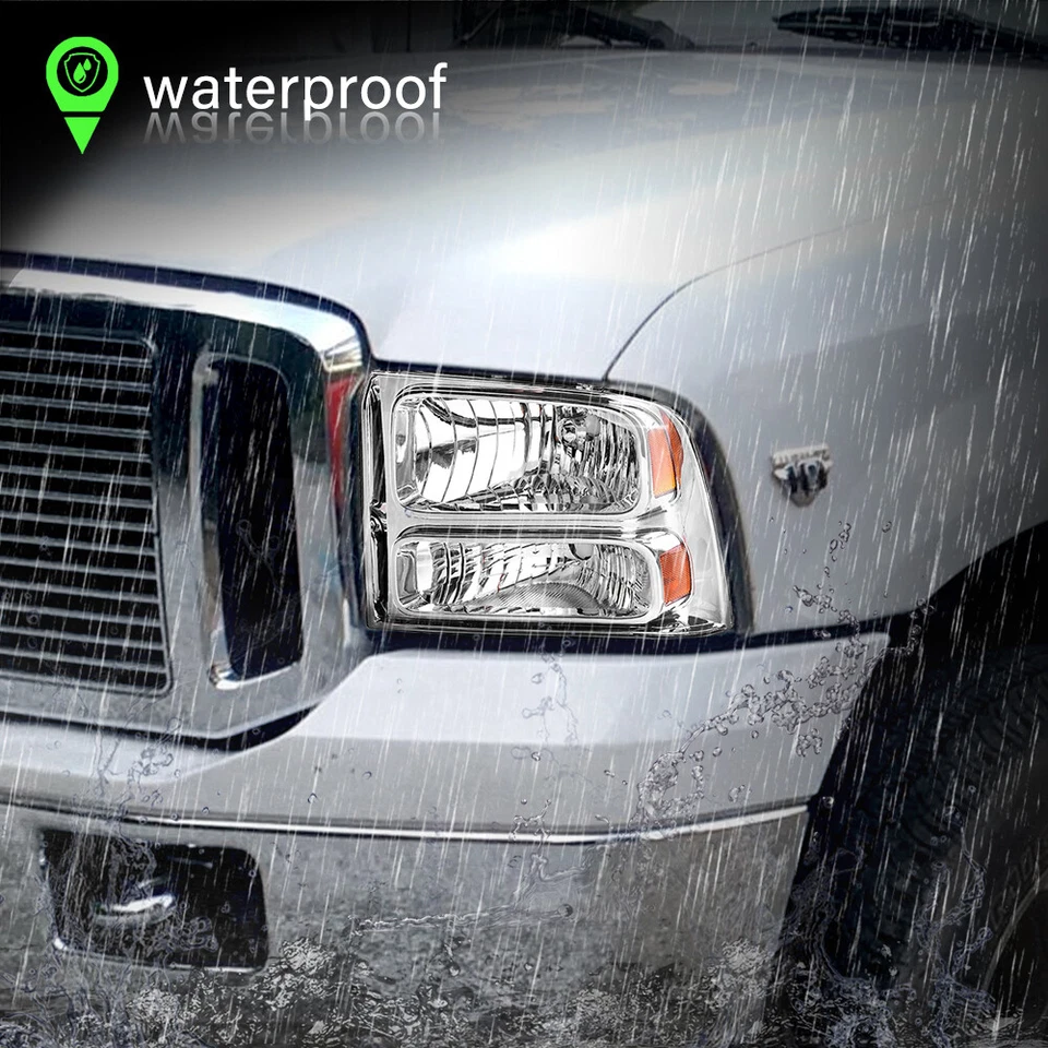 Fit For 2005-2007 Ford F250 F350 F450 F550 Super duty Headlights 05-07 Headlamp - Image 4 of 4