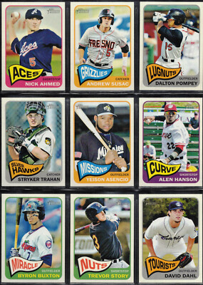 2014 Topps Heritage Minors Base Cards You Pick the Card Finish Your Set