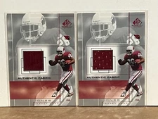 Thomas Jones 2001 Upper Deck SP Game Used Authentic Fabric Red Mesh Jersey #TJ