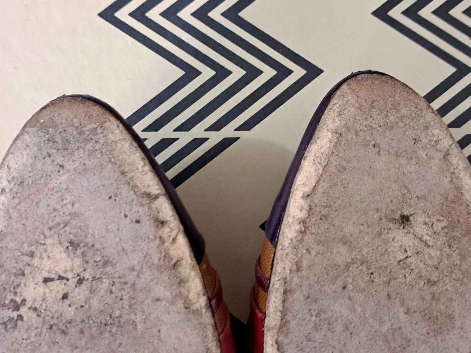 Mario Valentino Scarpe Donna Tacchi 9N Multicolore Pelle Slip On Italia Vintage