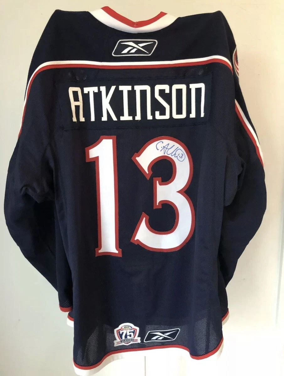 Cam Atkinson Game Worn Jersey 1st Pro Season AHL Falcons Columbus Blue  Jackets