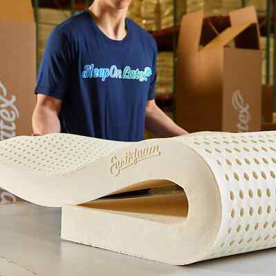 100% Natural Latex Mattress Topper Soft Firmness Pain Relief GOLS Certified Orga