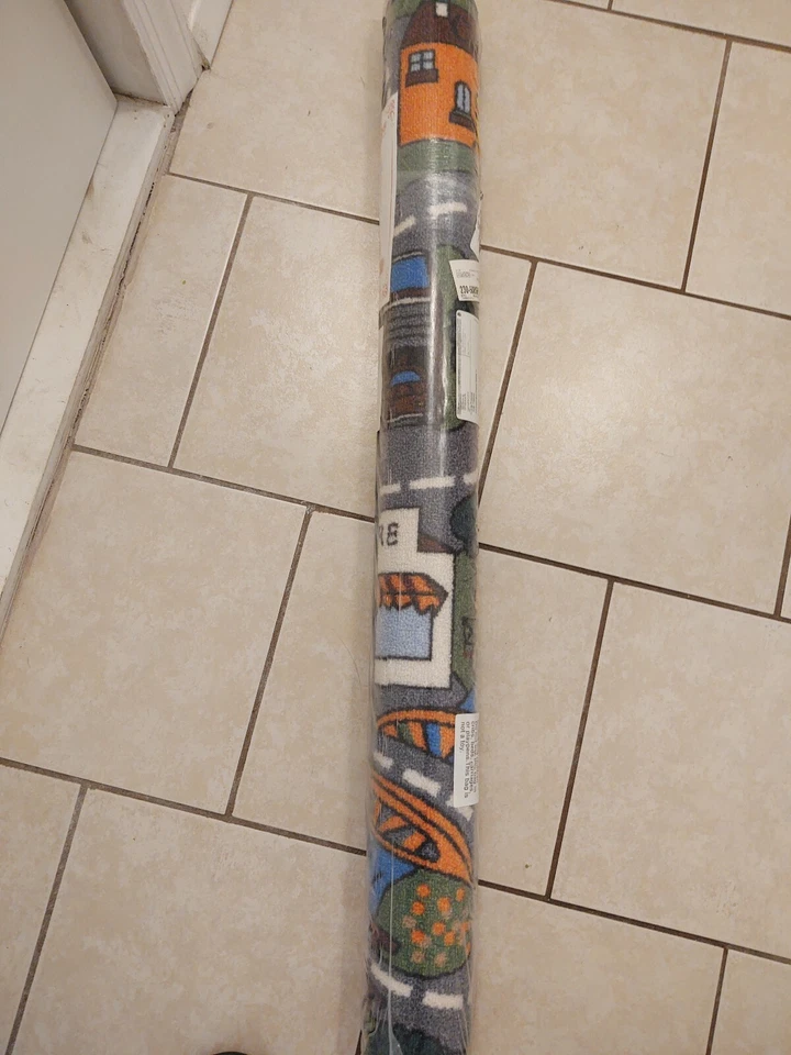 Alfombra de área de 3'3"x5' para jugar en carretera tiempo de conducción coche de calle niños mapa de la ciudad tiempo de diversión  Foto 2 de 2