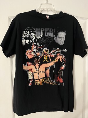 T-shirt Marty The Moth Lucha Underground - Taille L Homme - Noir Occasion Très Bon état - Port & Company