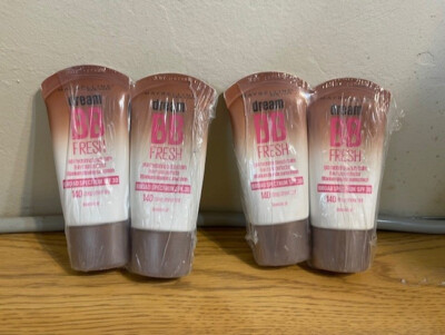 BRAND NEW 4 Maybelline Dream Fresh BB Cream 8 in 1 DEEP SHEER TINT 140 1 oz EACH