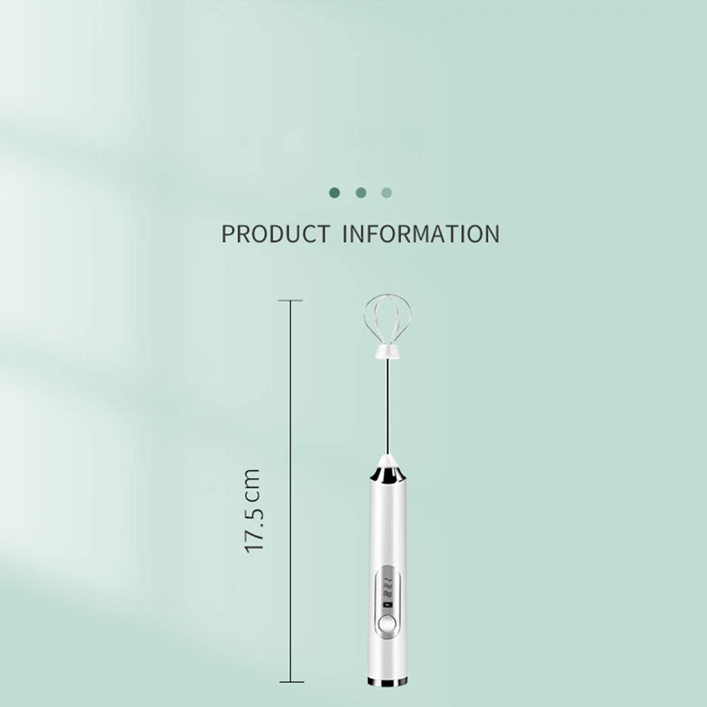 Milk Frother Handheld Usb Charging Wireless Mini Mixer with Variable Speeds