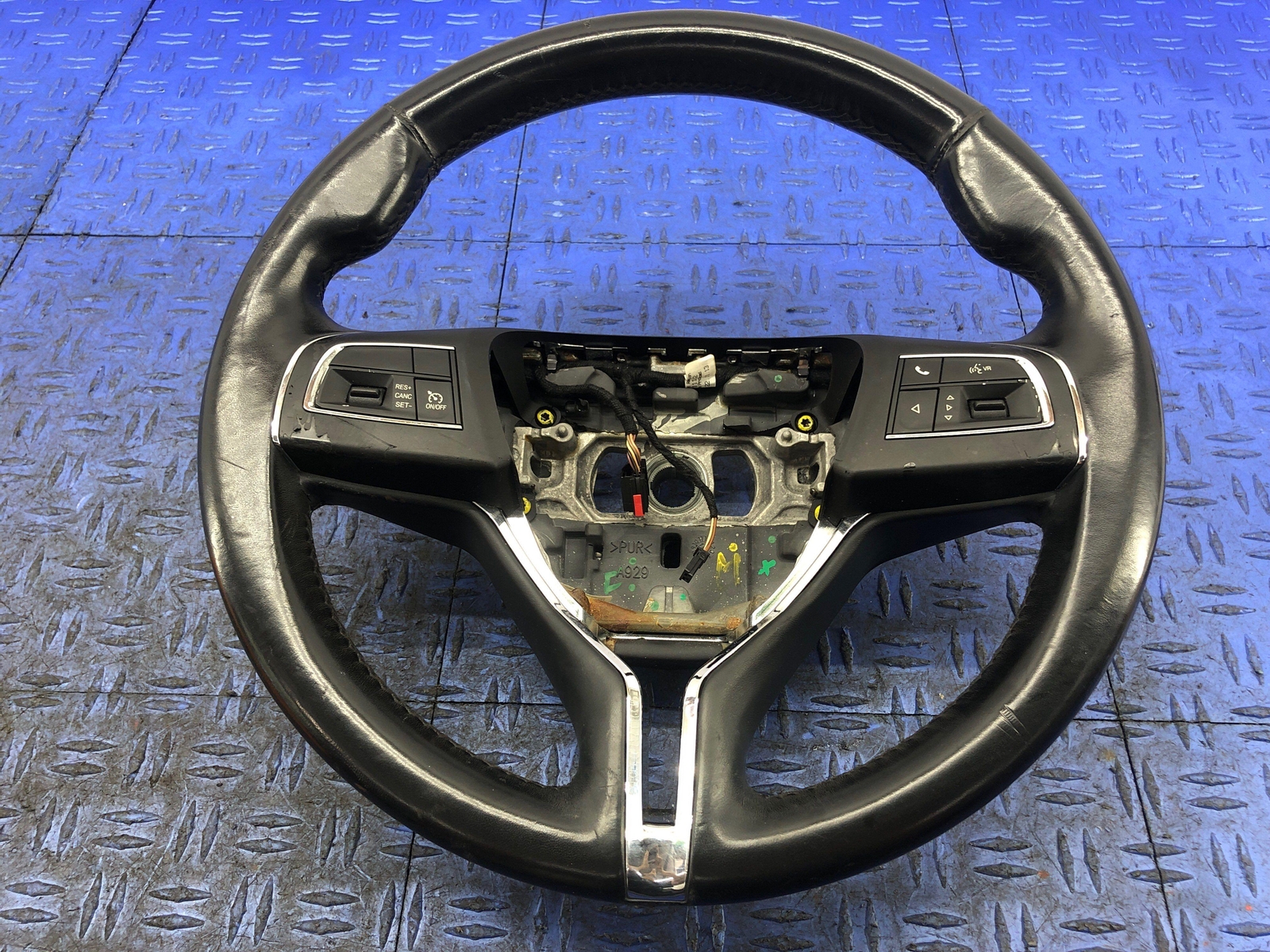 2014-2021 MASERATI QUATTROPORTE BLACK LEATHER STEERING WHEEL W/ WOOD TRIM 2015