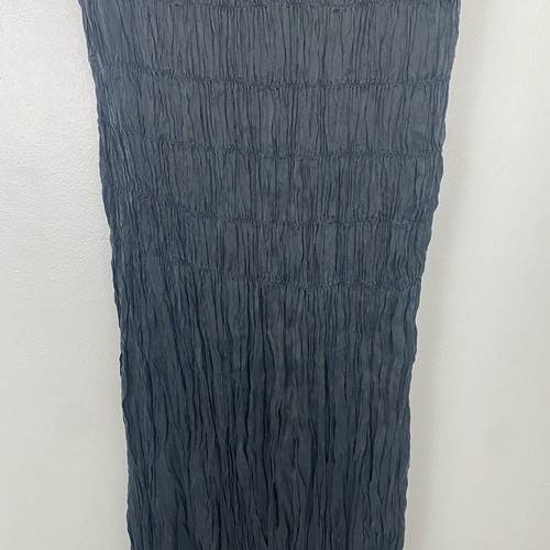 Privatsachen Seide Midi Rock schwarz Lagen Crinkle CoconCommerz Gr. 2 UK 12-16 - Bild 3 von 7