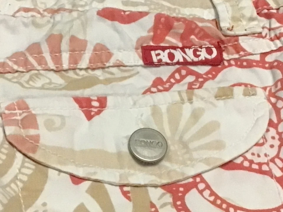 BONGO Floral Paisley Shorts Red Brown Size 3 - Image 3 of 4