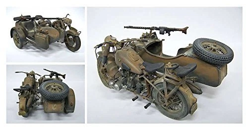 Bmw R75 German Military Motorbike W/ Sidecar Plastic Kit 1:9 Model 7403 ITALERI - Immagine 3 di 3