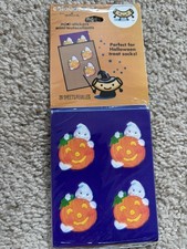 LOT OF 20 mini sheets Hallmark Stickeroni Stickers Halloween pumpkins ghosts