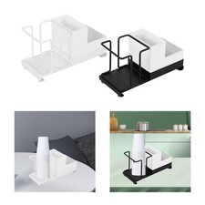Simple Desktop Disposable Cup Holder Rack for Kitchen Countertop Restaurants