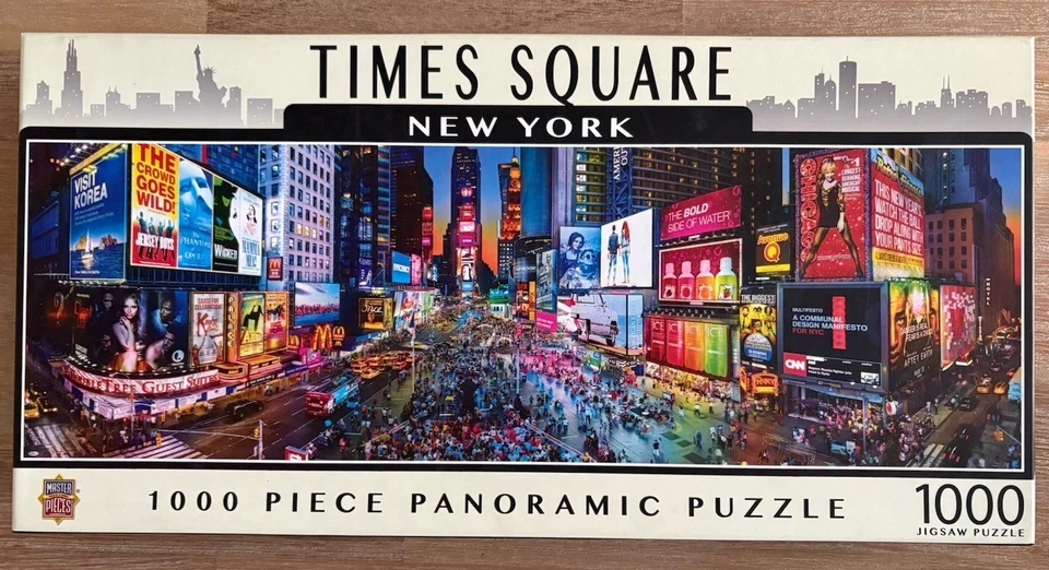 Times Square New York 1000 Piece Panoramic Puzzle (Master Pieces) COMPLETE SET - Image 2 of 4