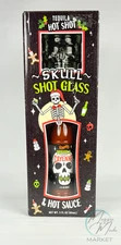 New Skull Shot Glass & Tequila Cayenne Hot Sauce Gift Set 🎅 Spicy Holiday Fun