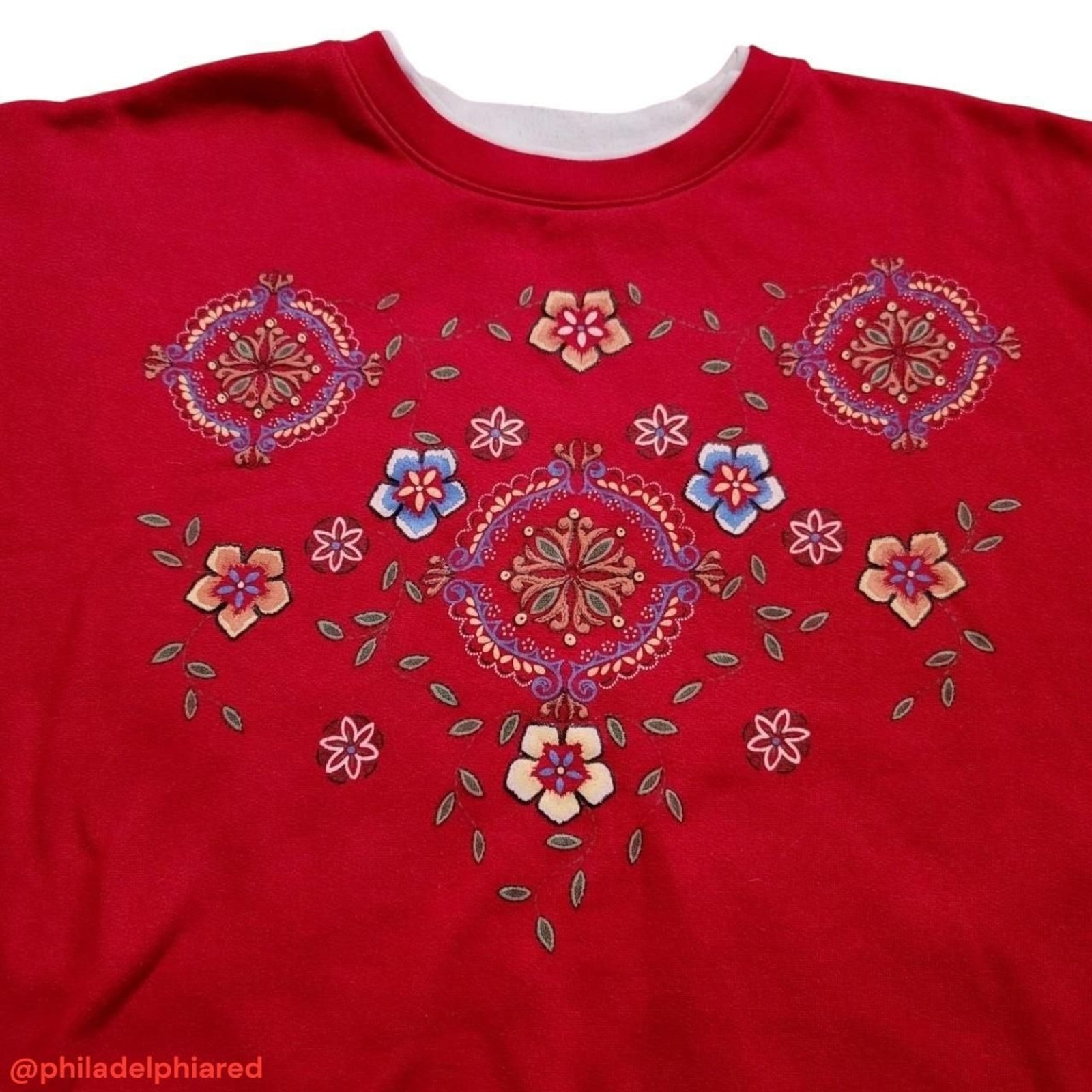 Vintage 1990's Basic Editions Double Neck Crewnec… - image 2