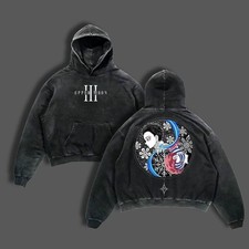 Akaza x Hakuji Demon Slayer Infinity Castle Anime Washed Hoodie Streetwear