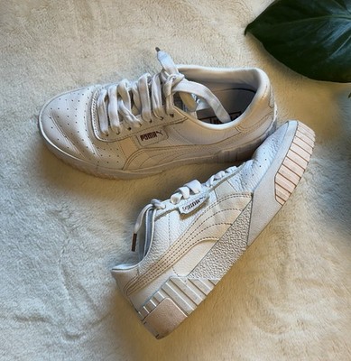 PUMA Cali Damen Sneaker mit Plateau Sohle / weiß / Gr. 37