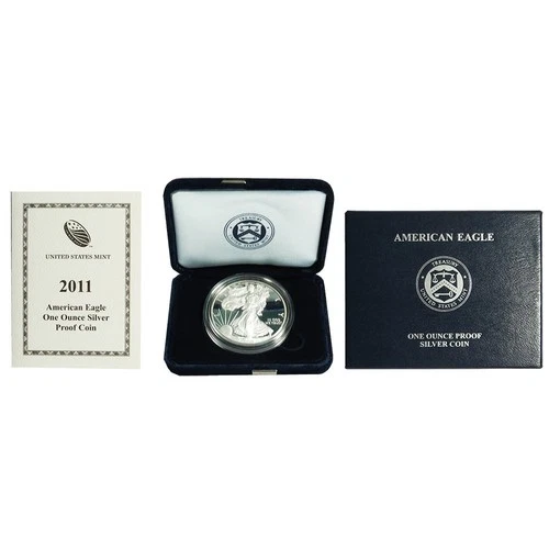 2011-W $1 1-oz Proof American Silver Eagle w/ Box, OGP &COA