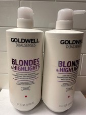 2-GOLDWELL BLONDES  HIGHLIGHTS SHAMPOO 1 LITER each NEW