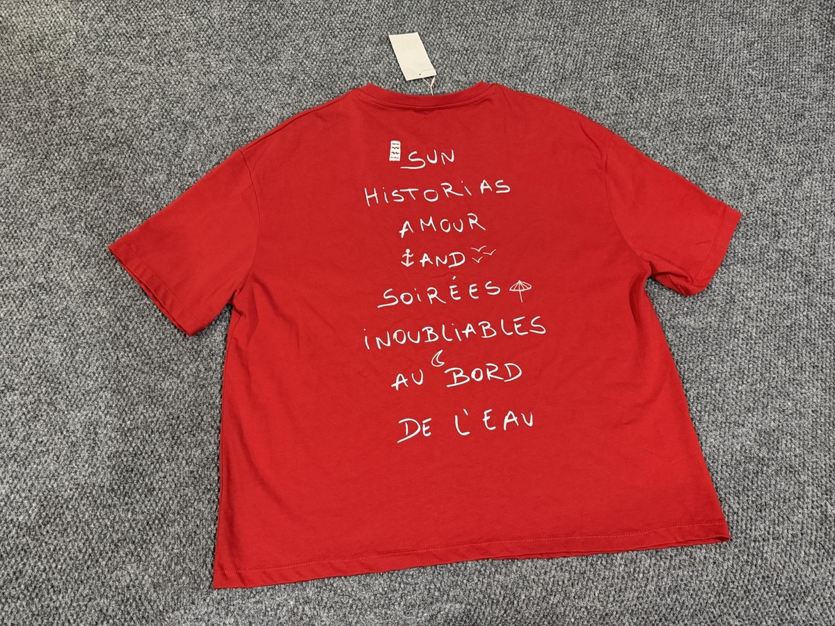 Zara Shirt Mens XL Red Soirees Inoubliables Graphic Tee T-Shirt 