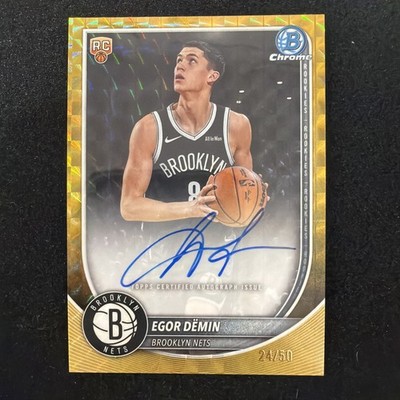 EGOR DEMIN 2025-26 BOWMAN CHROME GOLD GEOMETRIC ROOKIE AUTO /50 #BCA-ED