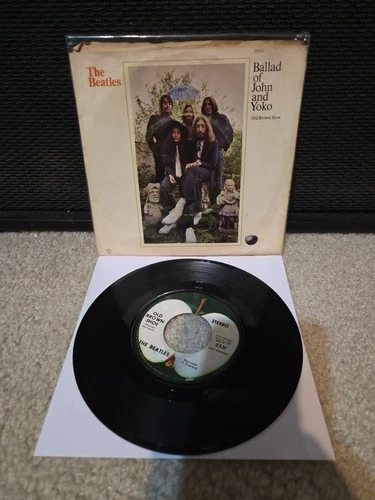 The Beatles Ballad Of John And Yoko Vinyl 45rpm 1969 1st Apple Press W/Sleeve NM