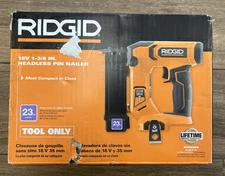 MA6 RIDGID 18V Cordless 23 GA 1-3/8 in. Headless Pin Nailer R09898B (Tool Only)
