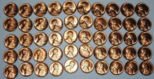 BU Lincoln Wheat Penny Cent 1942 D - 1 Roll