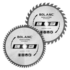 2-Pack 10 Inch 32T&60T Cutting Wood Carbide Tipped Thin Kerf Circular Saw Bla...