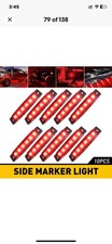 10PCS Red 6 LED Side Marker Indicators Lights 12V Clearance Truck Trailer Light