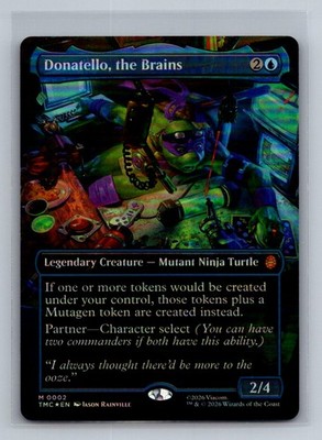 2 Donatello, the Brains (0002) (Borderless) NM Commander: Teenage Mutant Ninja T