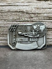 Amateur Radio Pewter Belt Buckle 1985 Siskiyou Buckle Co. Blank