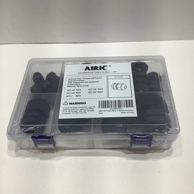 AIRIC 20pcs NPT Cable Glands Kit Waterproof IP68 W/Carry Case, New Sealed