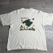 Camiseta Gráfica Mapa Mallorca Vintage Pantalla XXL Estrellas Fruto del Telar