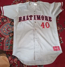 Baltimore Orioles or minor league baseball jersey Rawlings pro grade #40 Size L