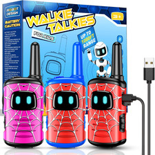 Walkie Talkies for Kids Rechargeable: 3 Pack Kids Walkie Talkies Outdoor Toys