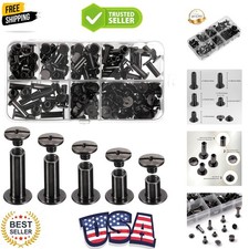 80 Sets Chicago Screw Leather Rivets Assorted Kit Chicago Binding Screws 5 Si...