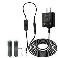 AC Power Adapter for 2 AA Battery, Replacement Convert Battery Operated to Pl...