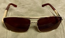 Louis Vuitton Z0259U polished Gold Sunglasses Auth.